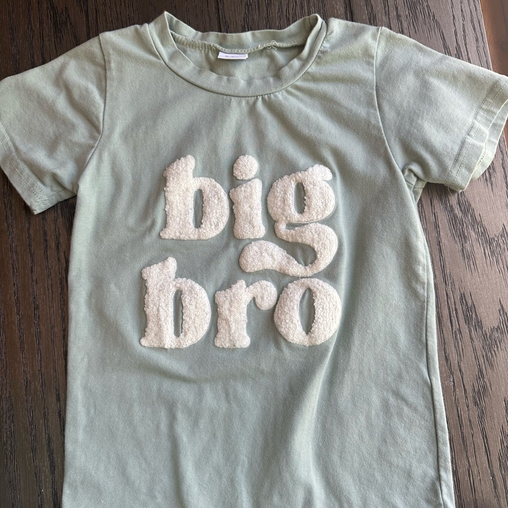 Kids Green 'Big Bro' T-Shirt